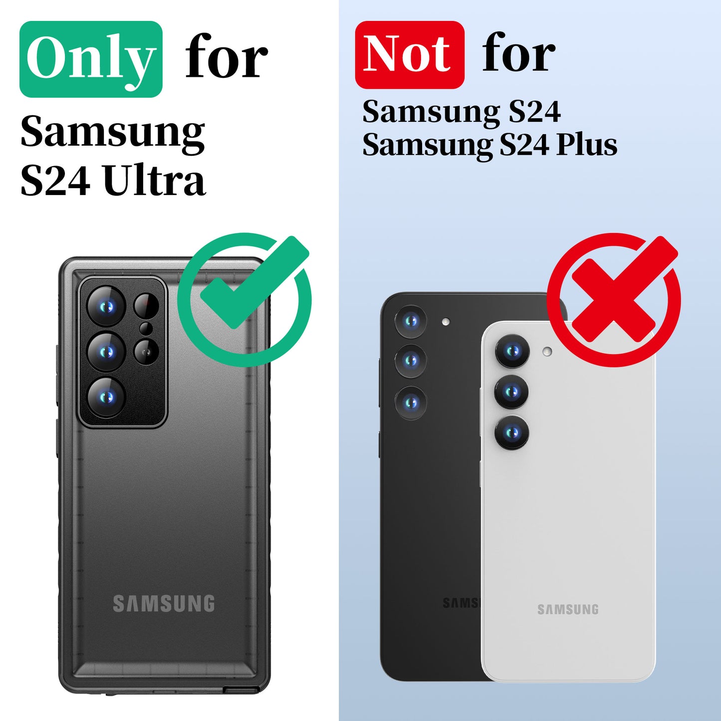 Waterproof Case for Samsung Galaxy S24 Ultra