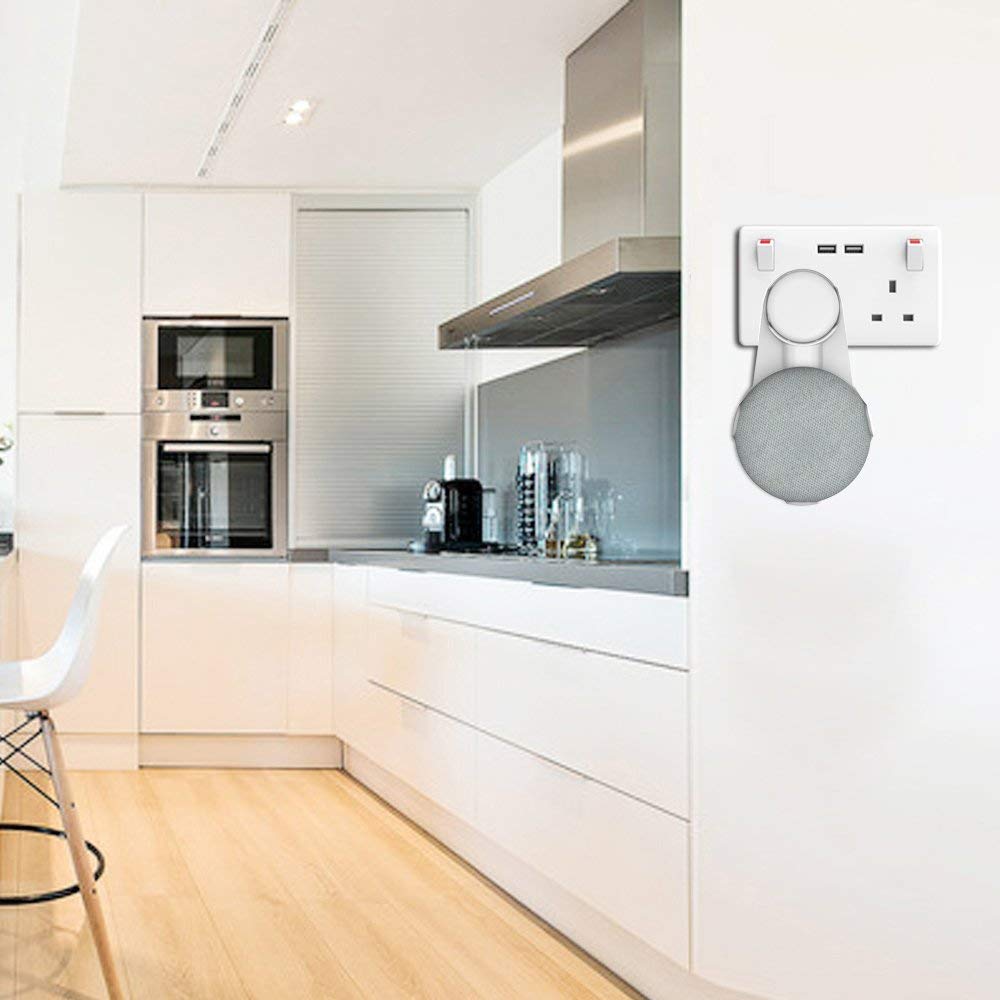 Outlet Wall Mount for Google Home Mini / Nest Mini (For UK Plug)