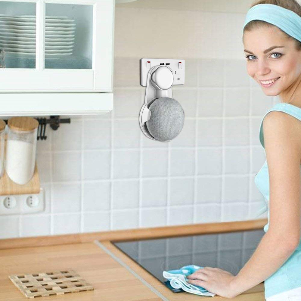 Outlet Wall Mount for Google Home Mini / Nest Mini (For UK Plug)