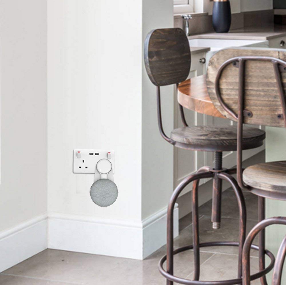 Outlet Wall Mount for Google Home Mini / Nest Mini (For UK Plug)